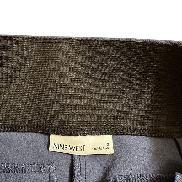 Nine West Straight Ankle Pull On Pants Blue Small Business Career Classic Preppy - Picture 7 of 9